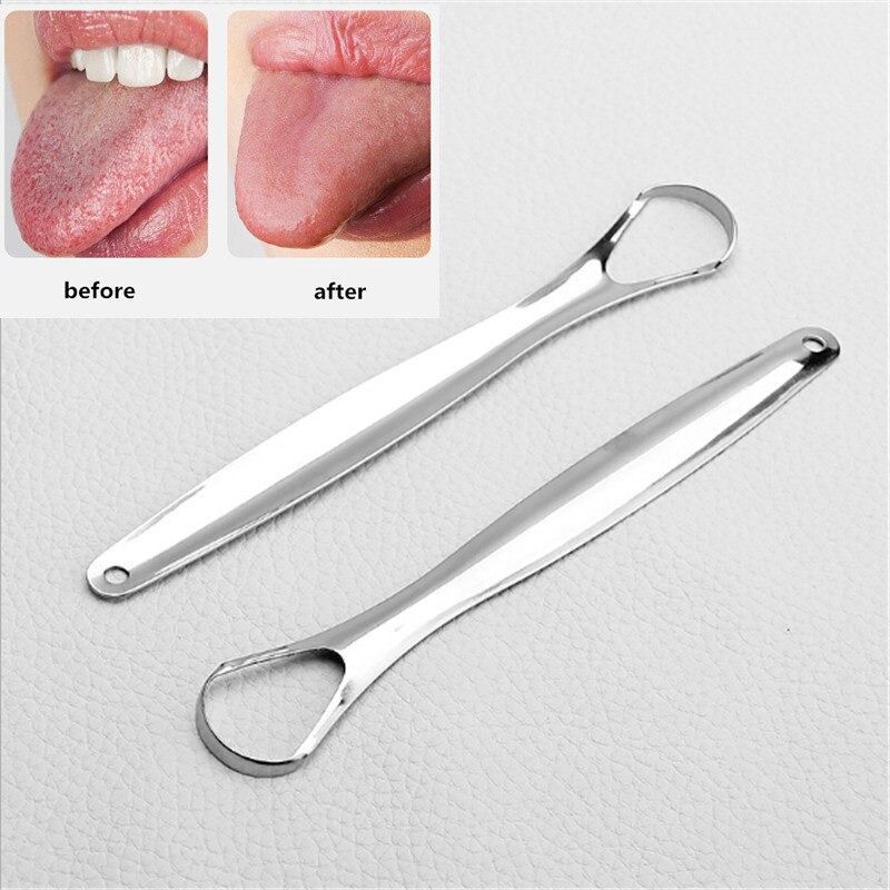 GENERICO - Espátula de acero inoxidable para la lengua 1 unidad
