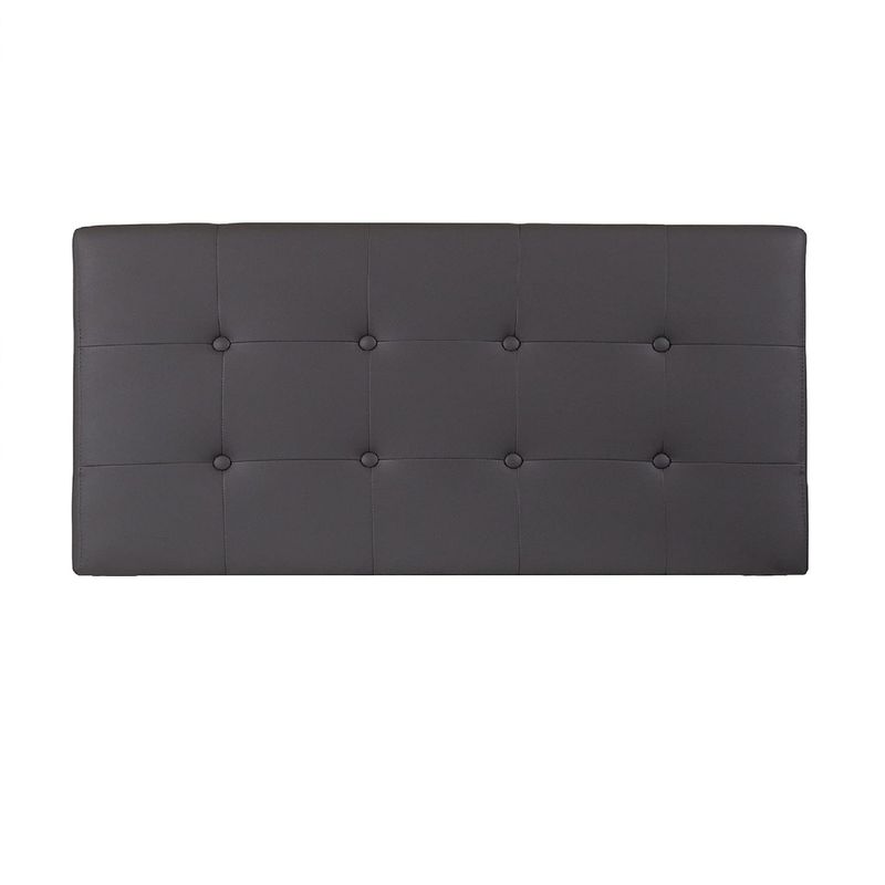 BANZAY - Cabecero Cama Sencilla Cuadros Ecocuero - Gris