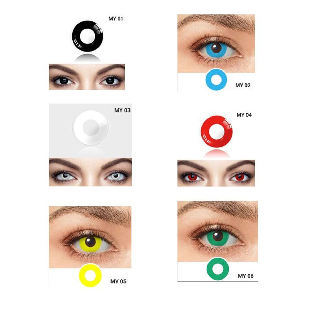 GENERICO - lentes de contacto Halloween  porta lentes MY05