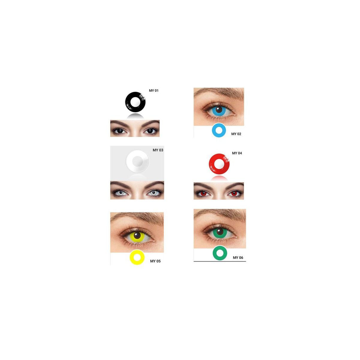 GENERICO - lentes de contacto Halloween  porta lentes MY05