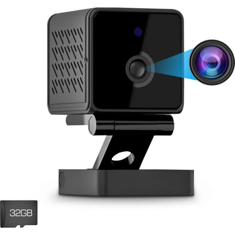 GENERICO - Mini Camara Espía VQ9 App Tuya Smart Alexa y Google Negra