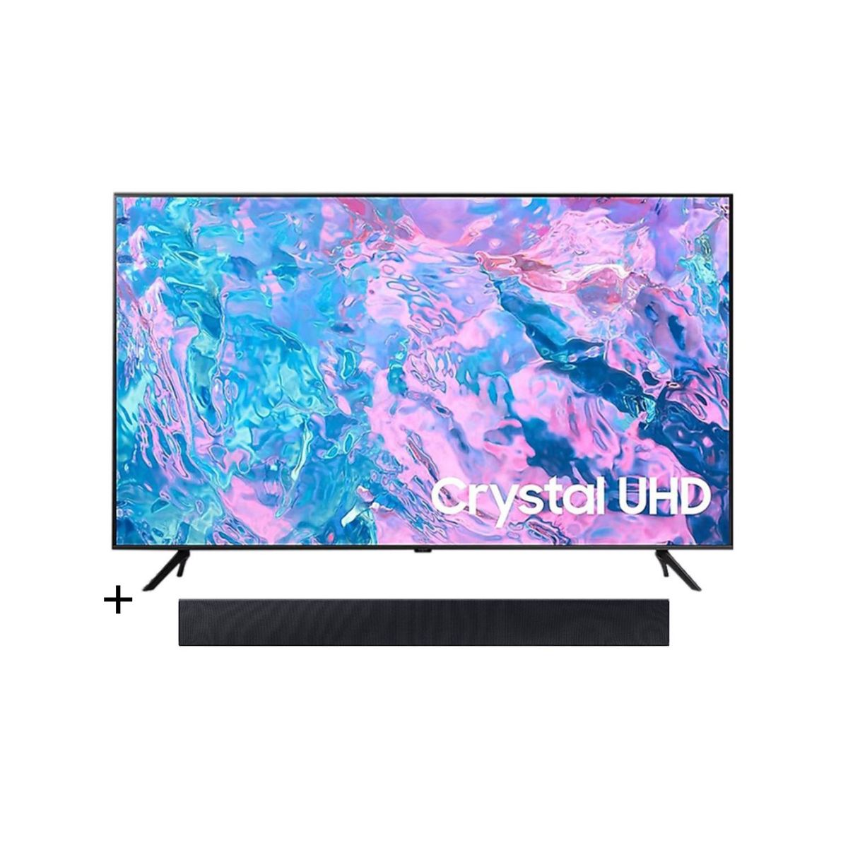 SAMSUNG - Combo Smart Tv Samsung 55 4kUHD UN55+Barra de Sonido Samsung 2.0CH Hw
