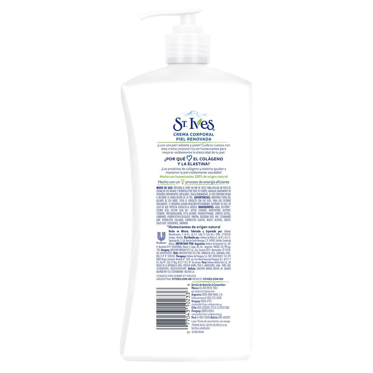 ST IVES - Crema Corporal St Ives Piel Renovada Colageno y Elastina 532 ml