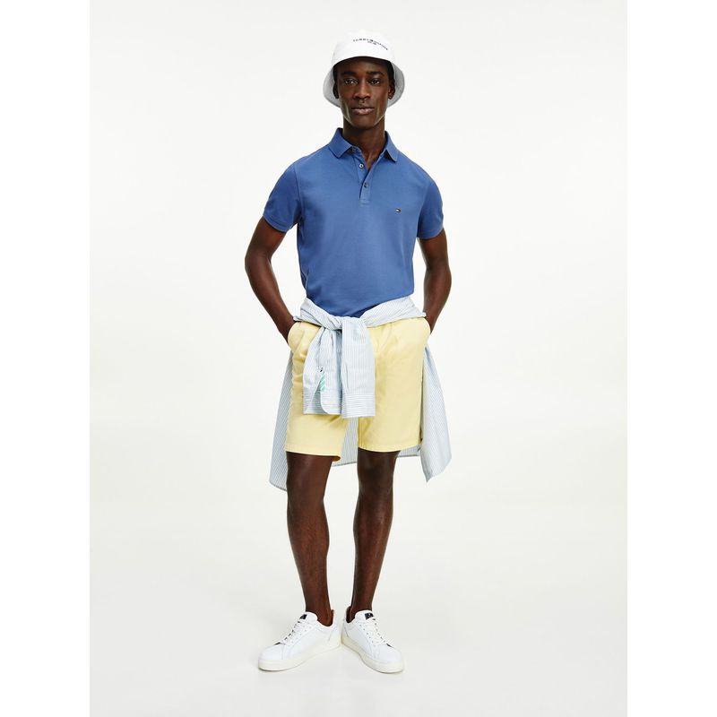 TOMMY HILFIGER - Polo 1985 En Algodón Orgánico De Corte Slim Azul Tommy Hilfiger