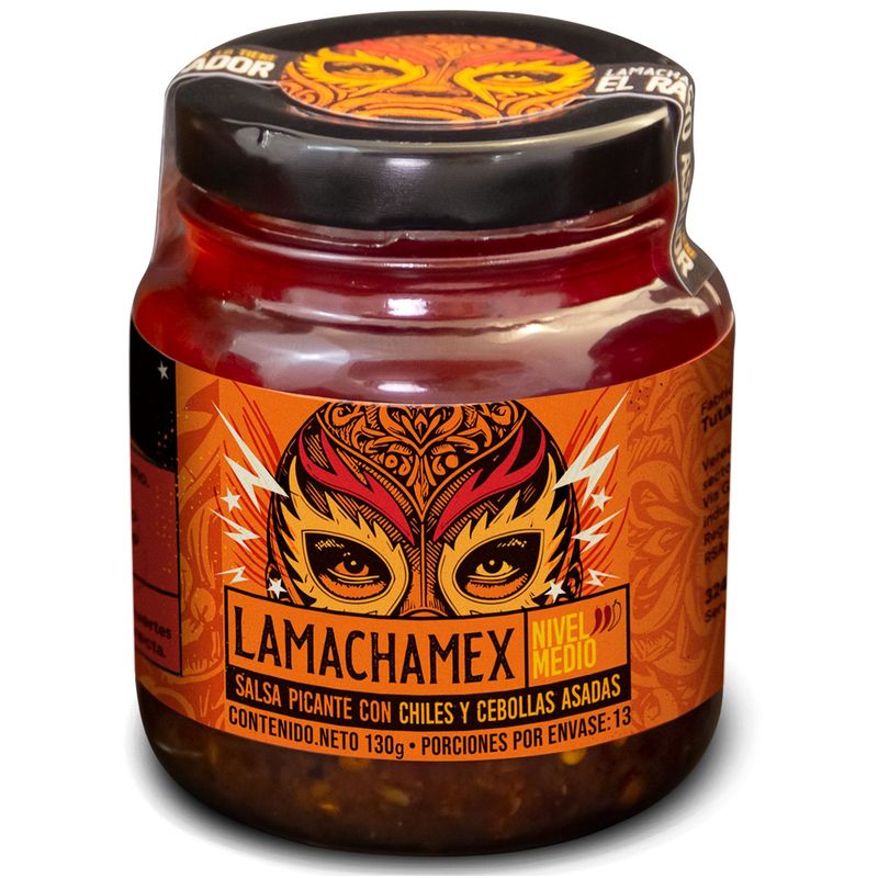 GENERICO - Salsa macha LaMacha Mex cebollas asadas-Picante medio