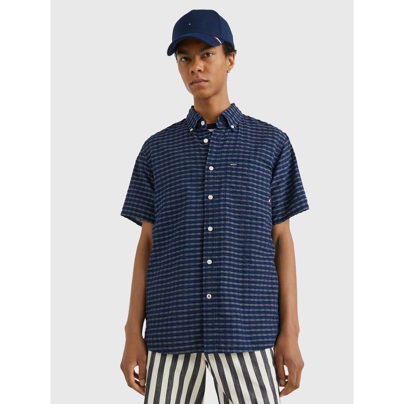 TOMMY HILFIGER - Camisa De Cuadros De Manga Corta Hombre  Tommy Hilfiger