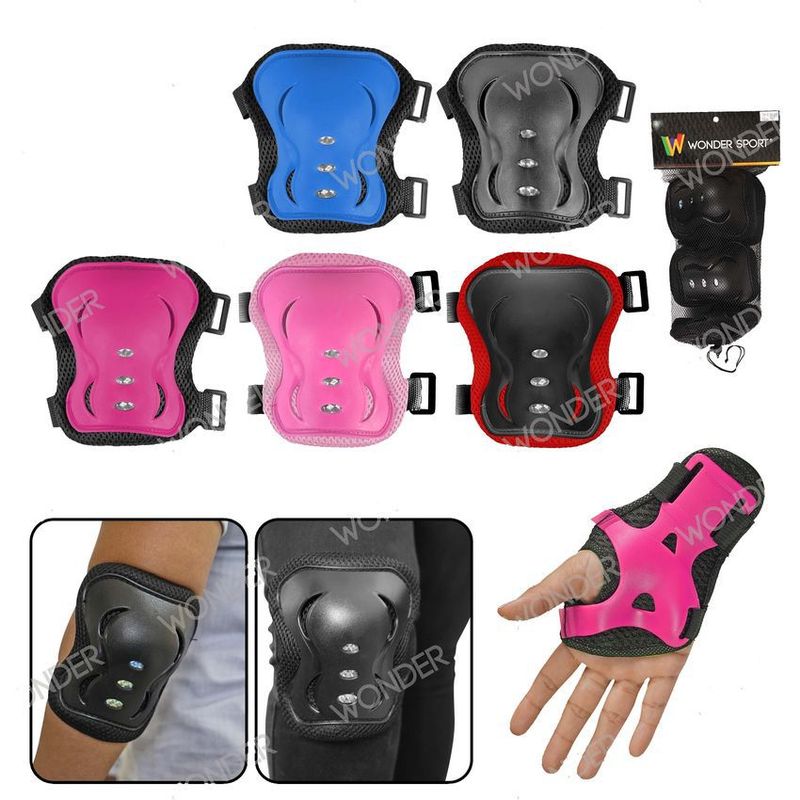 Rodilleras Para Niños, Protectores En Línea Para Niños, Ajustables, Rodilleras, Coderas, 6 En 1 Para Monopatín, Patines En Línea, Hoverboard, Bicicleta, Monopatín (Rosa/Morado