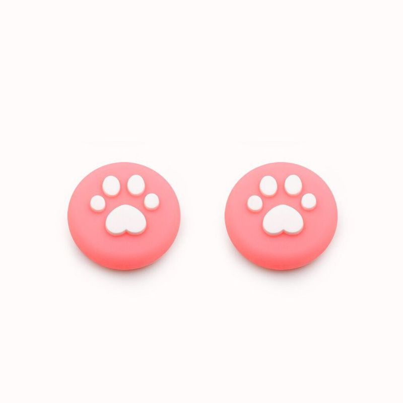 GENERICO - Protector Analogo Grips X2 Para Nintendo Switch   Huella Fuscia.