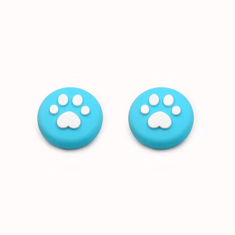 GENERICO - Protector Analogo Grips X2 Para Nintendo Switch   Huella Azul.