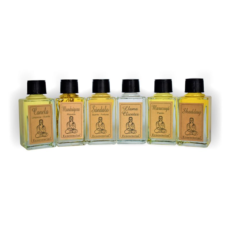 ECOESENCIAS - Esencias En Aceite X12 Und Fragancias Pebetero-Ecoesencias