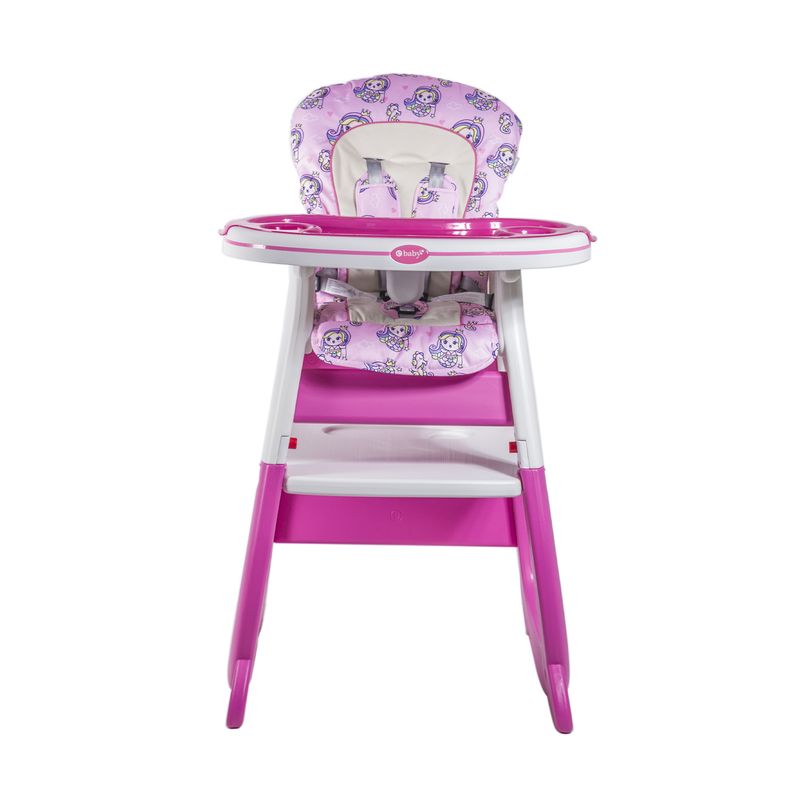 EBABY - Silla de comer MERLY ESCRITORIO EB625-3 ROSA SIRENAS