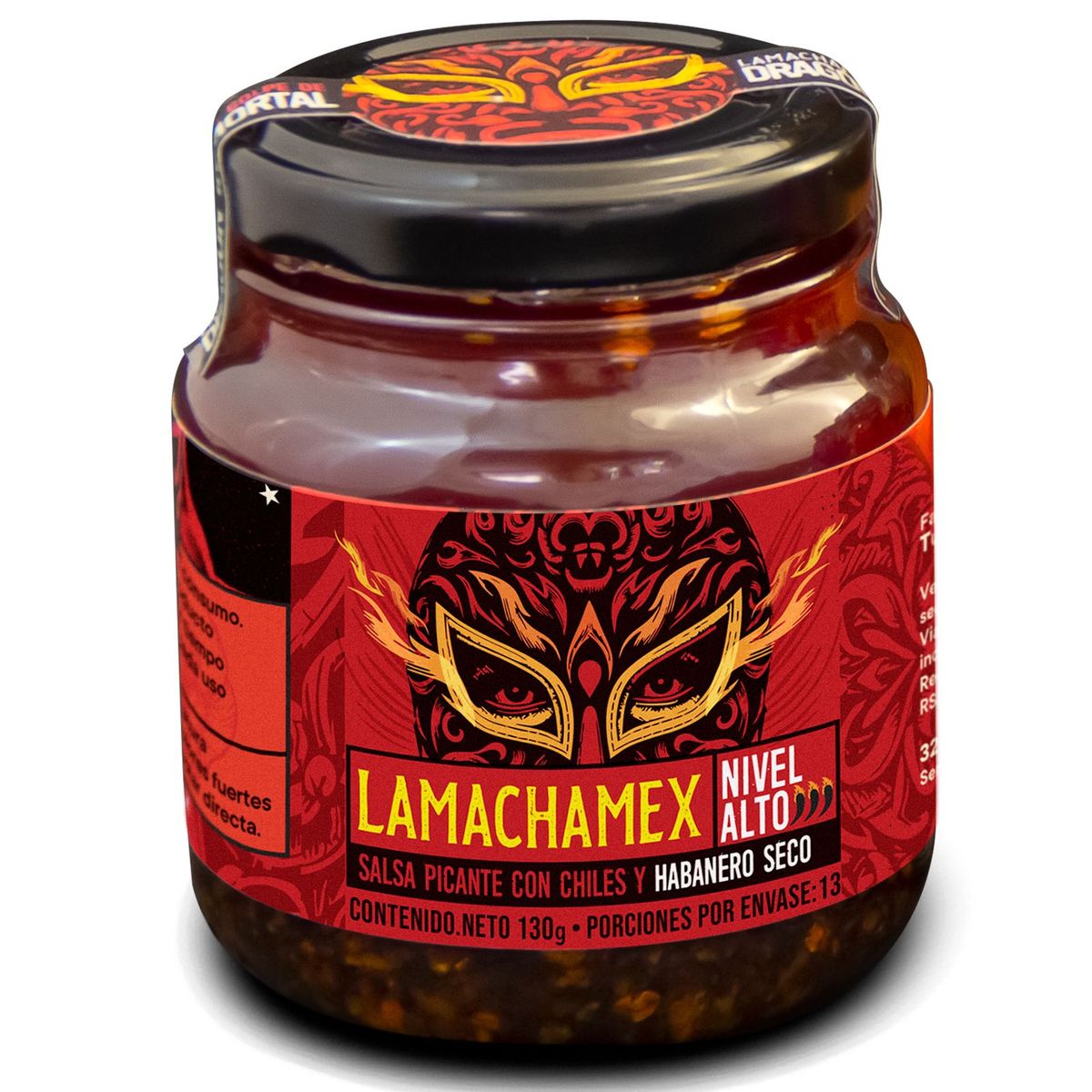 GENERICO - salsa macha de habaneros secos (picante alto) x 130 g