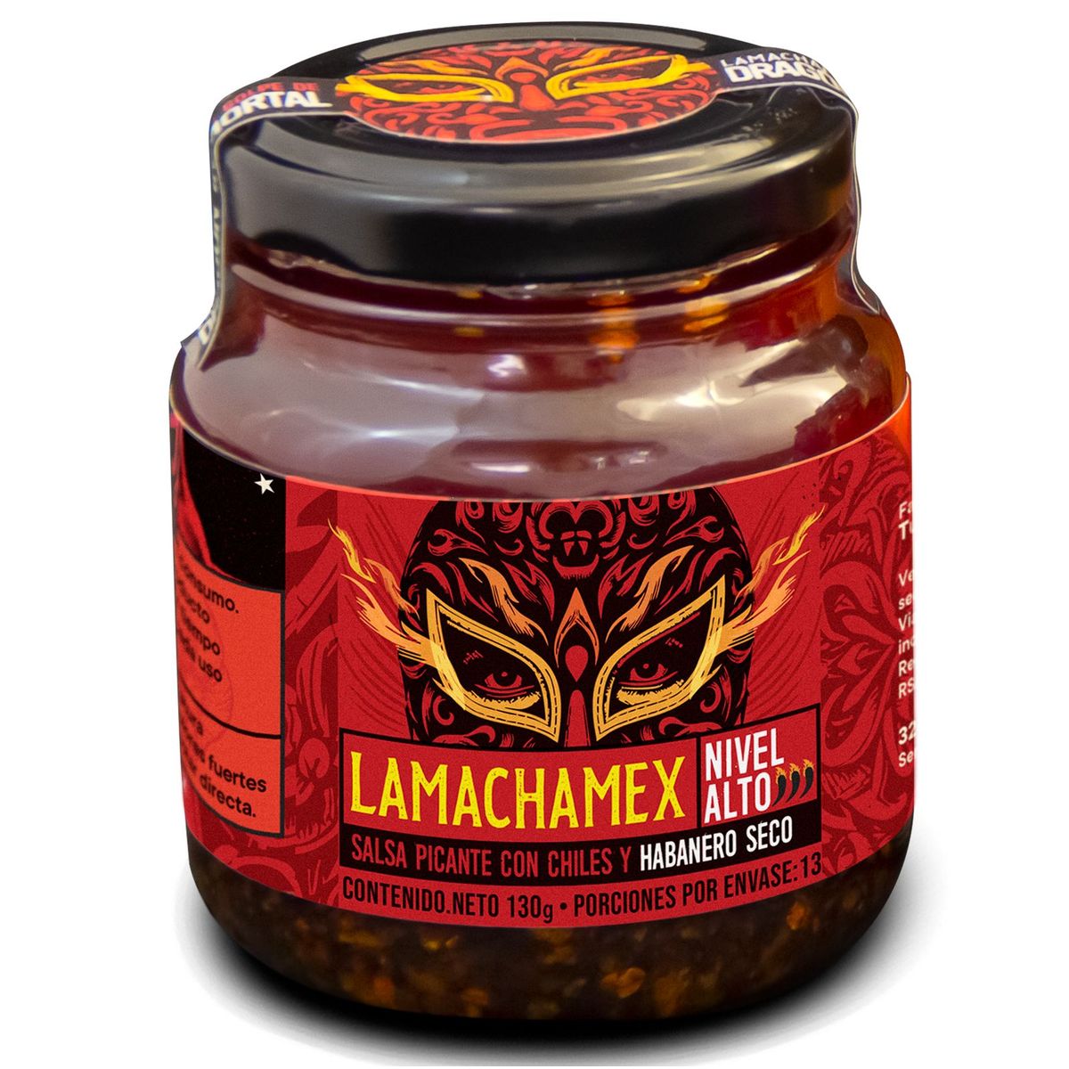 GENERICO - salsa macha de habaneros secos (picante alto) x 130 g