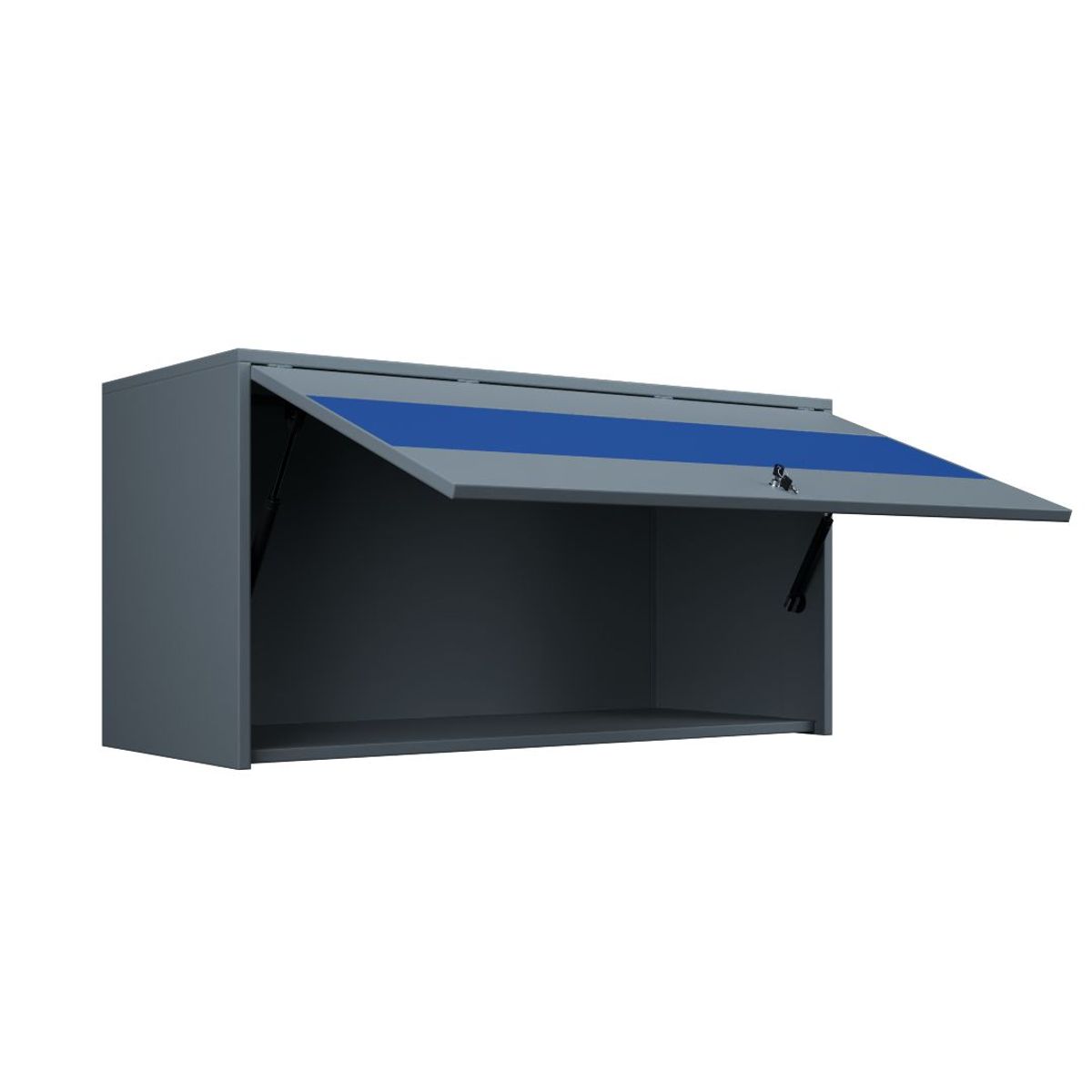 GENERICO - Gabinete Aéreo Metálico o Archivador colgante Gris con Azul