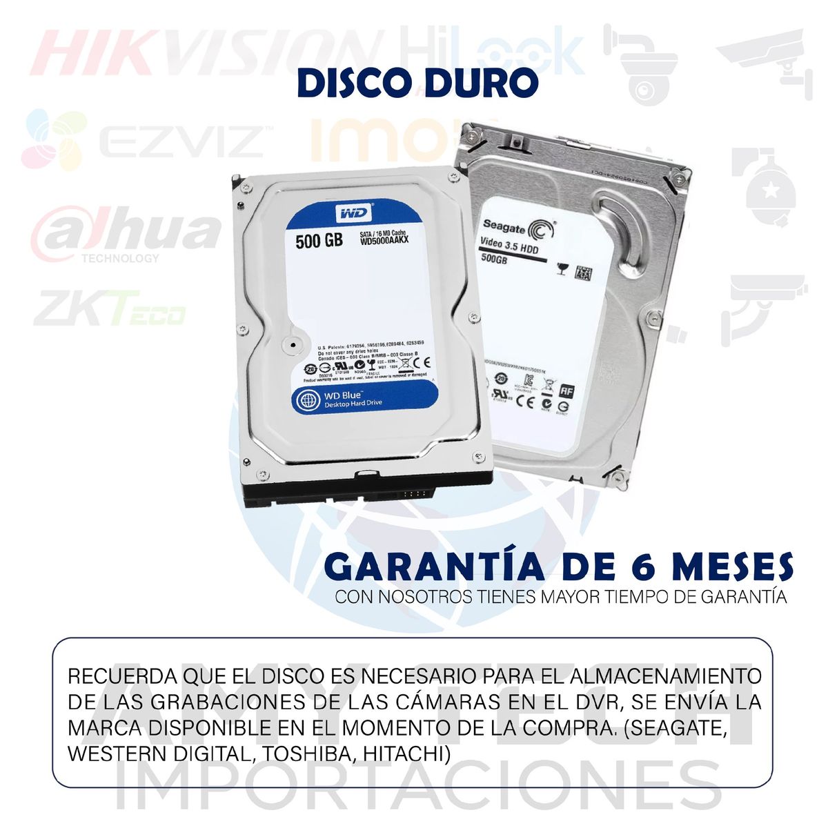 HILOOK - KIT HIKVISION HILOOK DVR 8CH 1080P + 4 CÁMARAS DE SEGURIDAD CCTV + DISCO 500GB