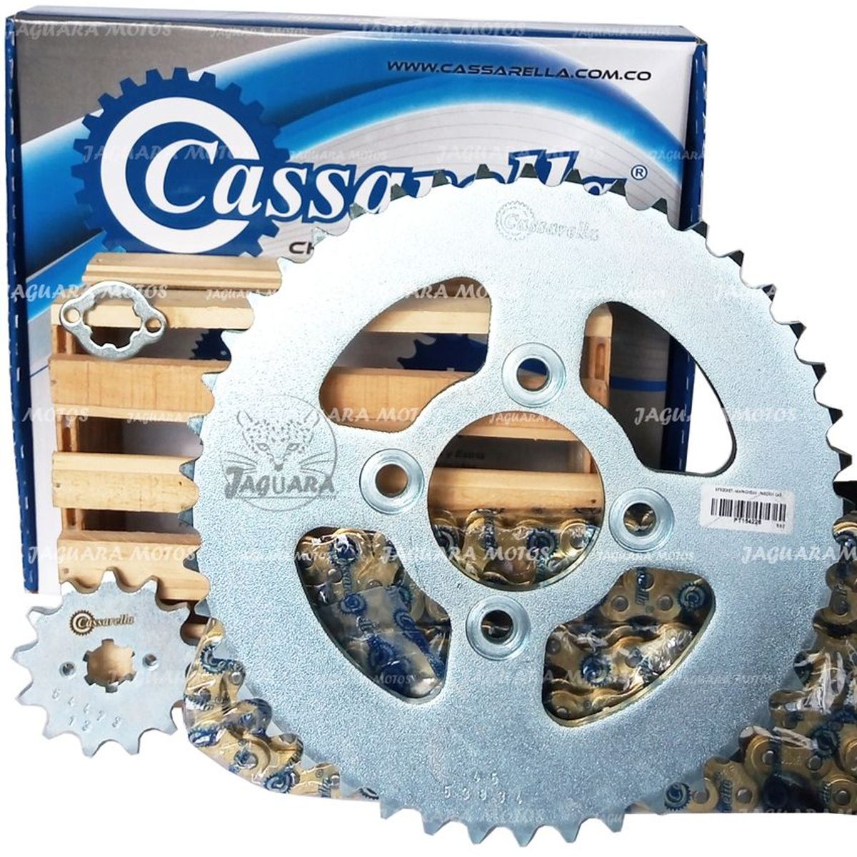 GENERICO - Kit arrastre Apache 200 cadena dorada cassarella