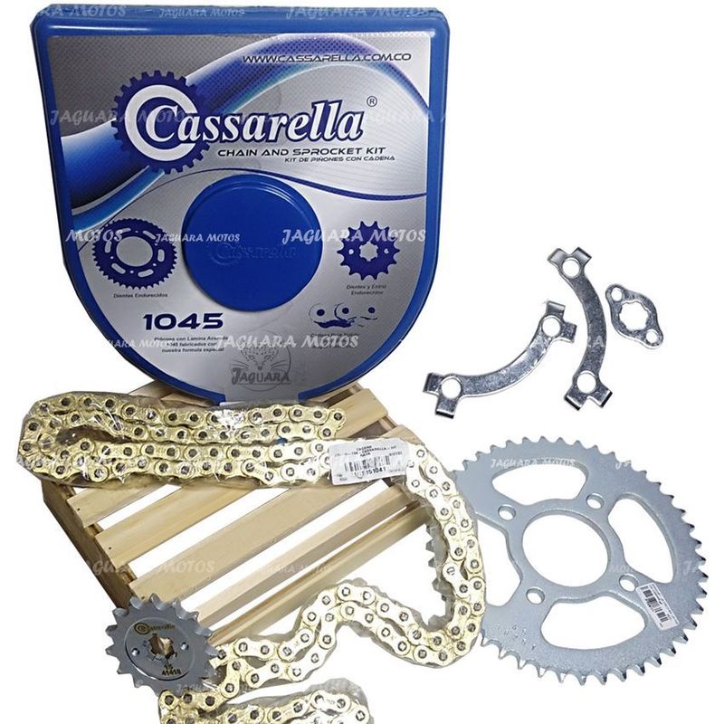 GENERICO - Kit arrastre Pulsar Ns 160 mod 2020 cadena dorada cassarella