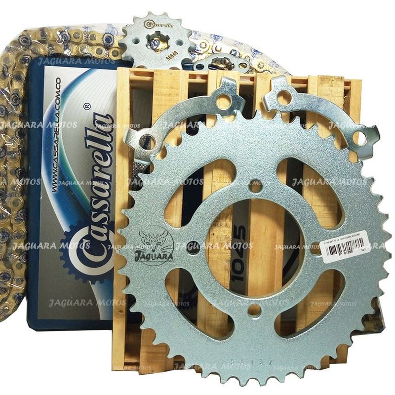 GENERICO - Kit arrastre Yamaha Ybr 125 cadena dorada cassarella