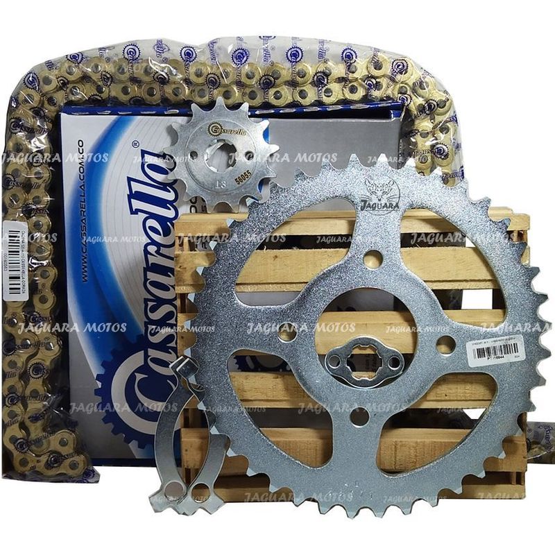 GENERICO - Kit arrastre Karizma 225 cadena dorada cassarella