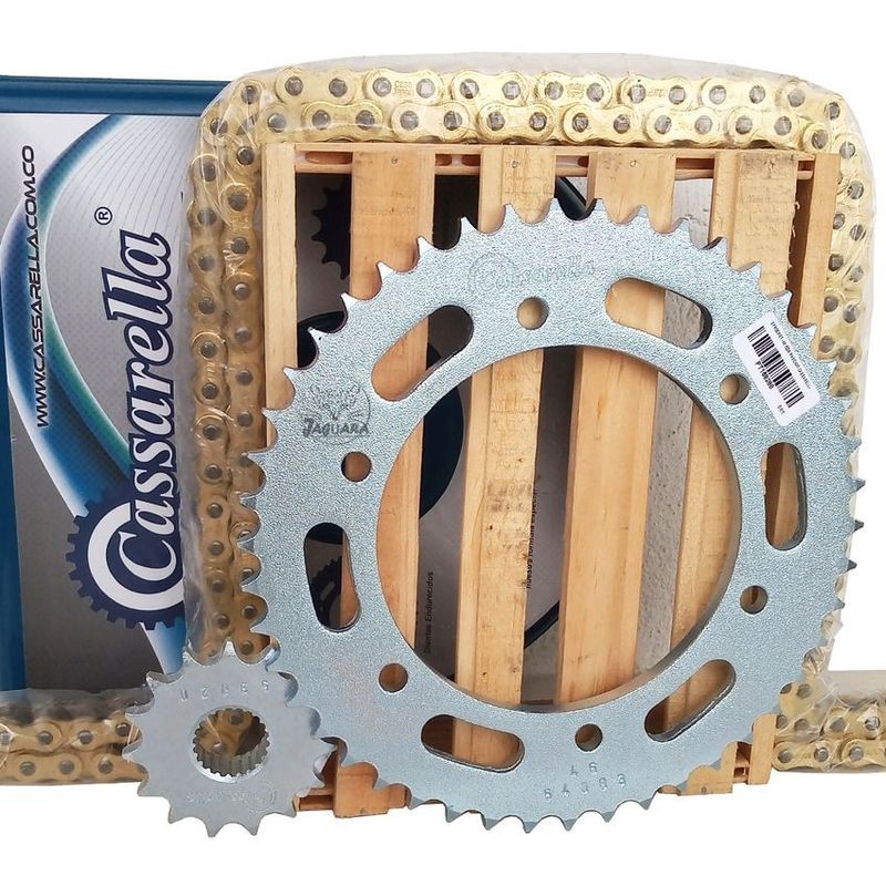 GENERICO - Kit arrastre fz 250 yamaha cadena dorada cassarella