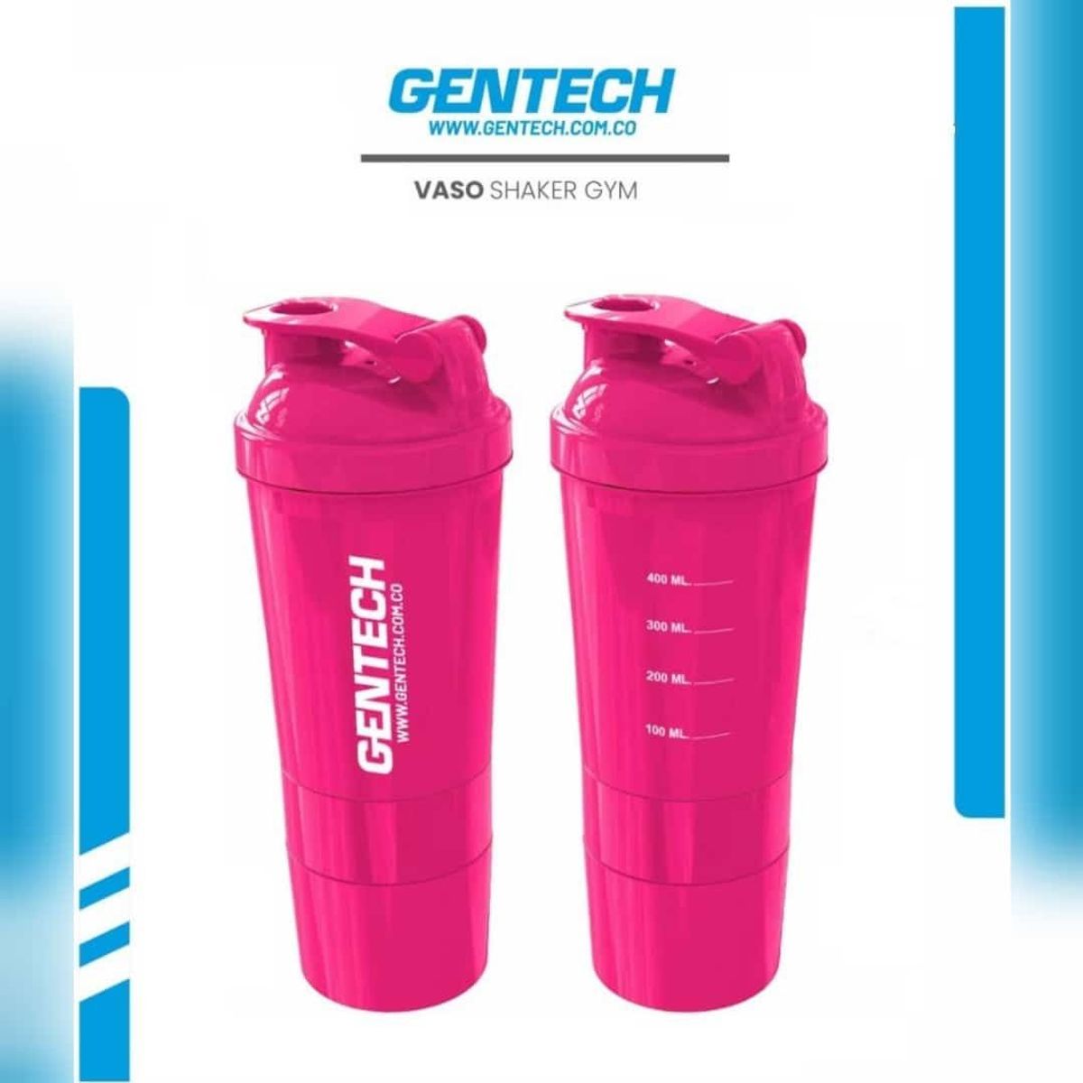 GENERICO - VASO SHAKER FUCSIA / MEZCLADOR  500ML