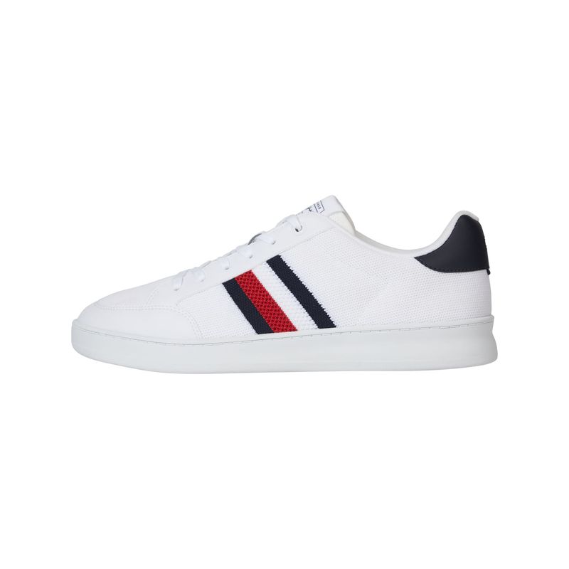 TOMMY HILFIGER - Tenis Blancos Con Raya Distintiva Para Hombre Tommy Hilfiger