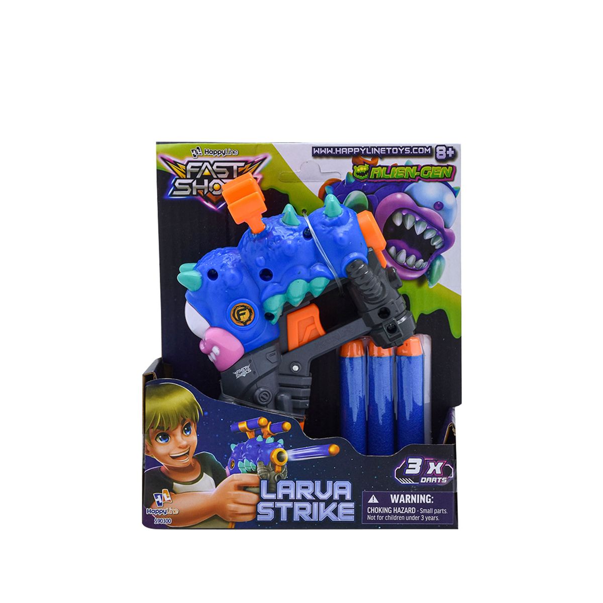 TOY LOGIC - Set Lanzador Monstruo 3 Dardos Espuma Fast Shots