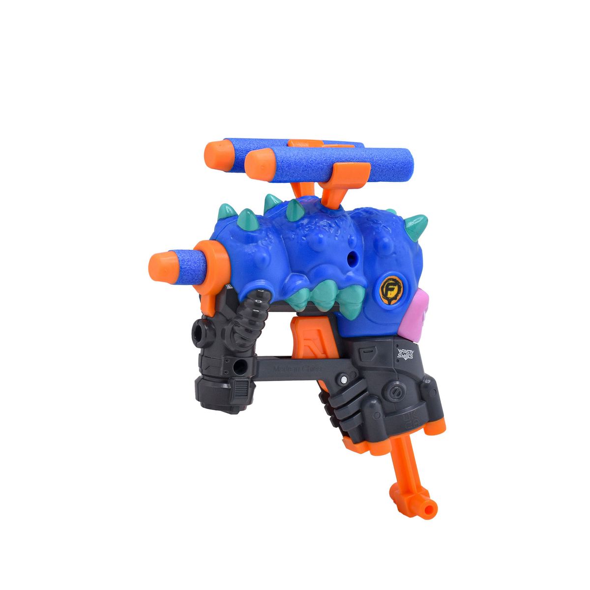 TOY LOGIC - Set Lanzadores Monstruo 8 Dardos Espuma y 2 Objetivos Fast Shots