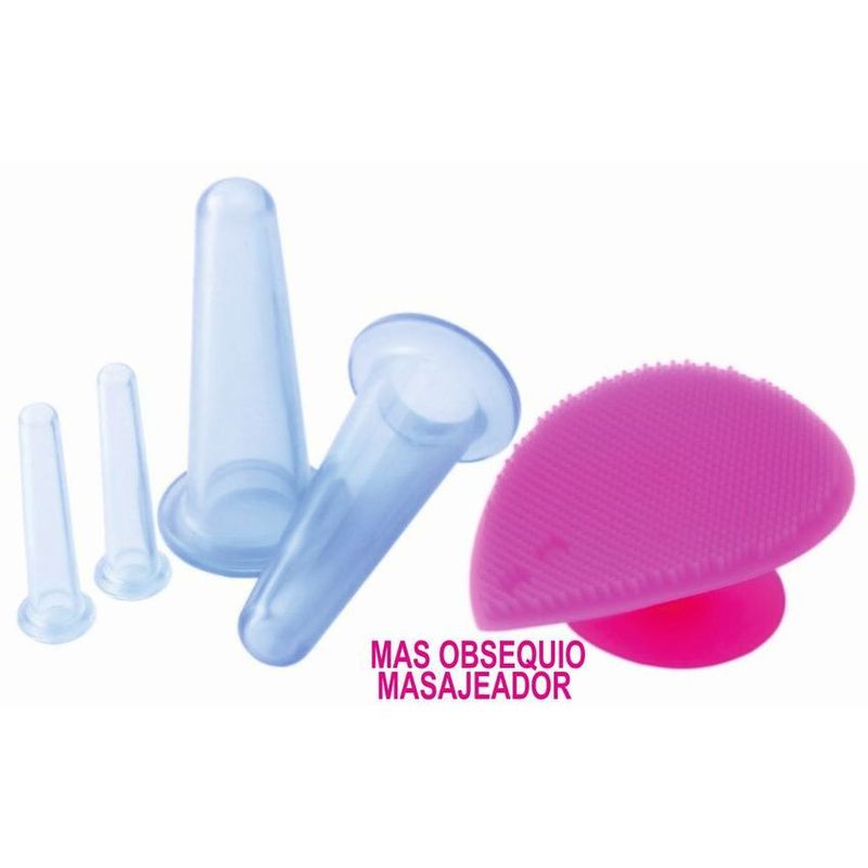 PIEL DE MUJER - Set ventosas silicona facial más obsequio