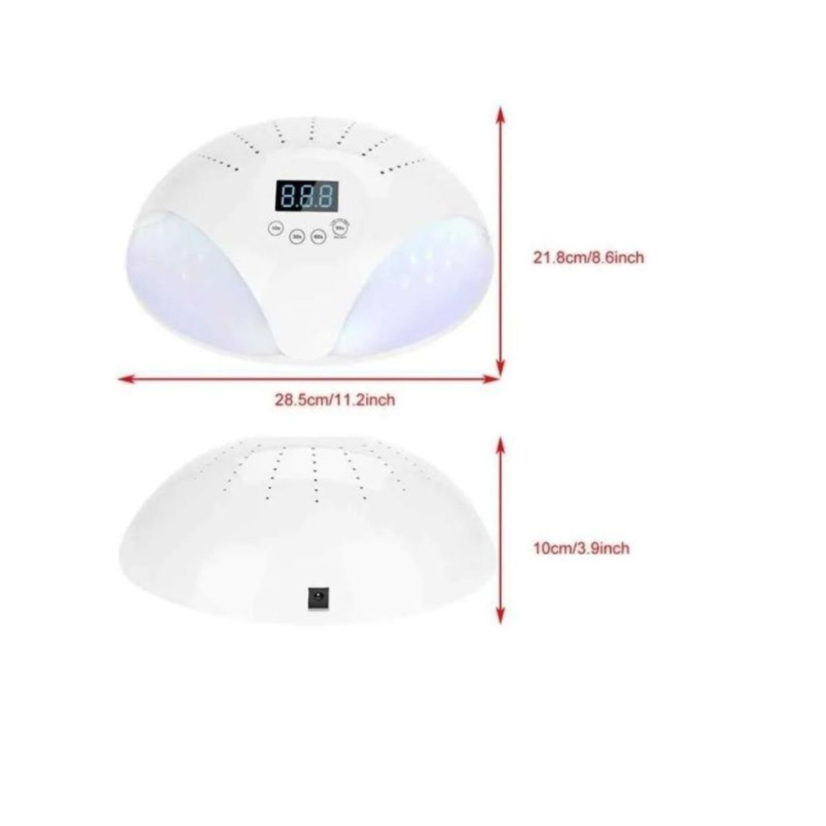 GENERICO - Lampara De Uñas Led Uv 72W Doble Manos Secado Rapido