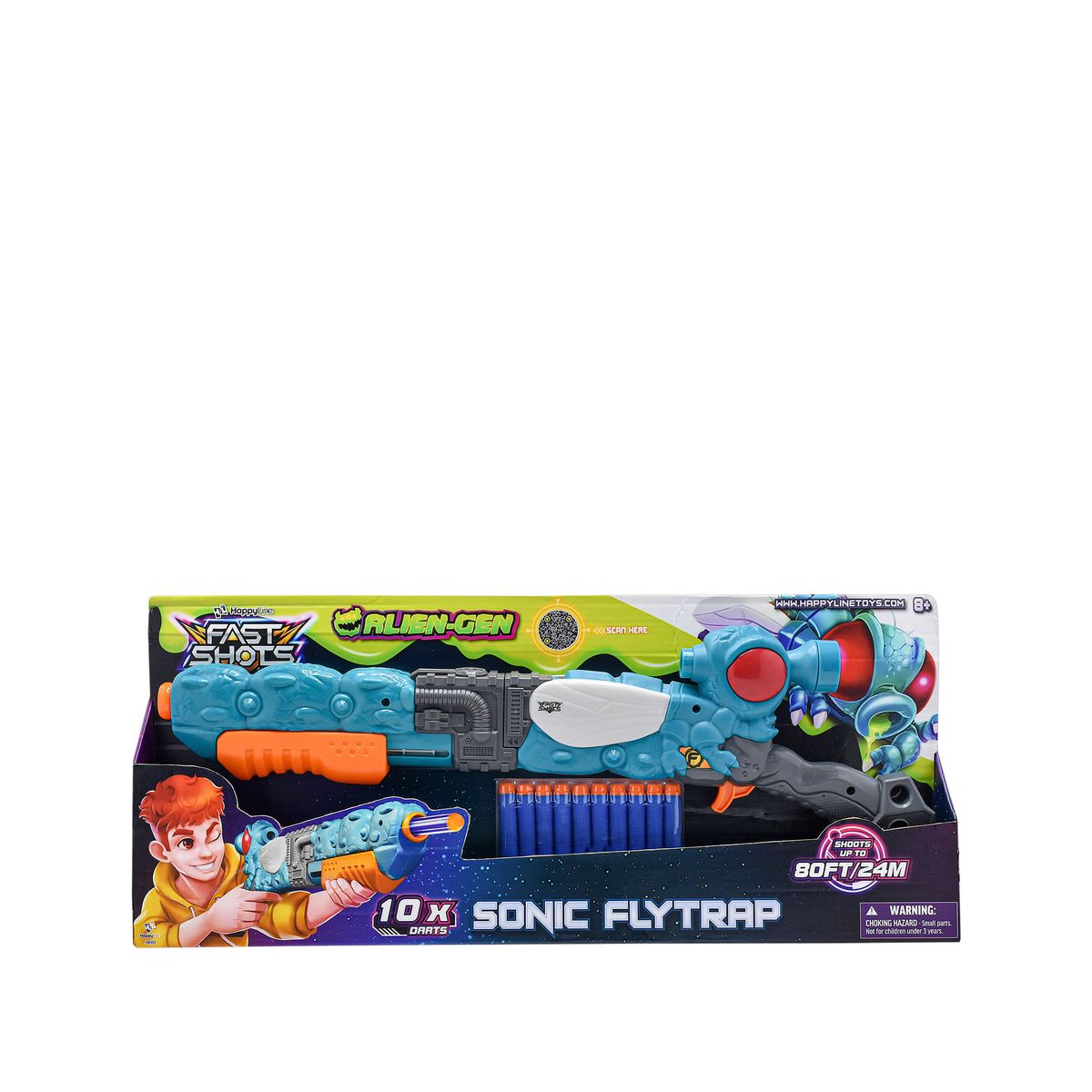 TOY LOGIC - Set Lanzador Monstruo 10 Dardos Espuma Fast Shots