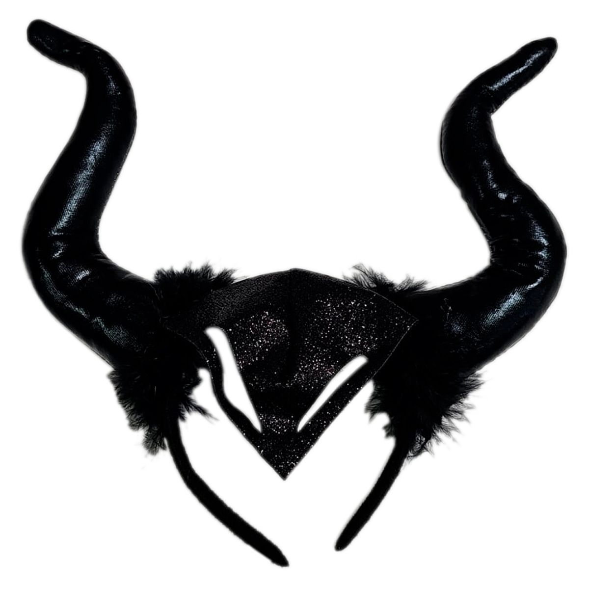 GENERICO - Balaca Cachos Maléfica Cuernos Diabla Diadema Halloween