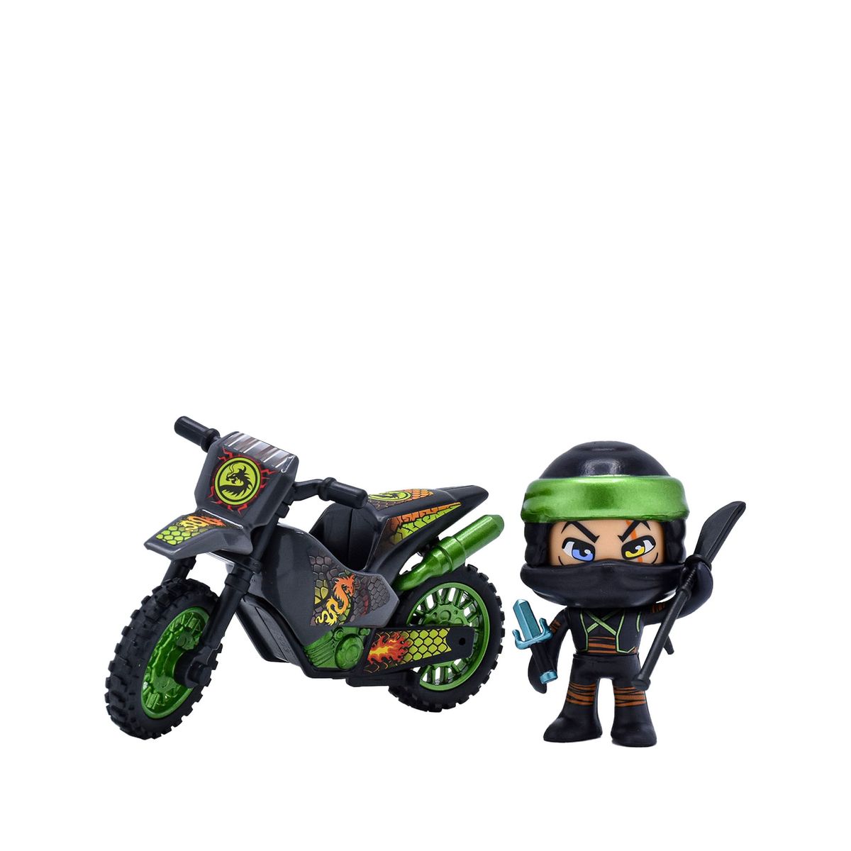 PINYPON - Figura Pinypon Action Ninja con Moto