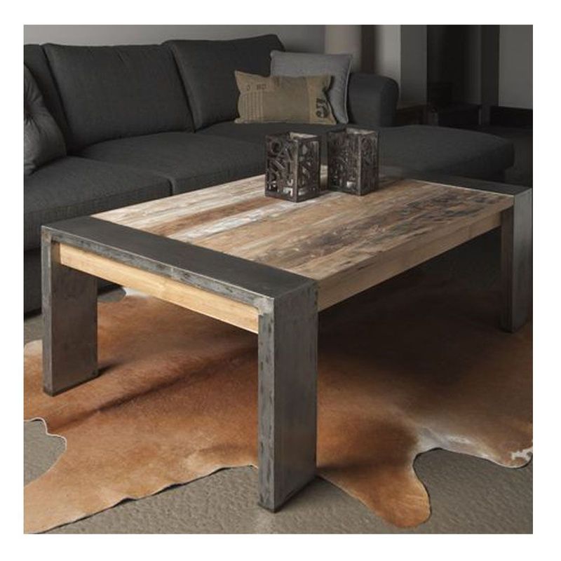 22 GRADOS DECORACION - Mesa de Centro Zero 70x40cm Rustico