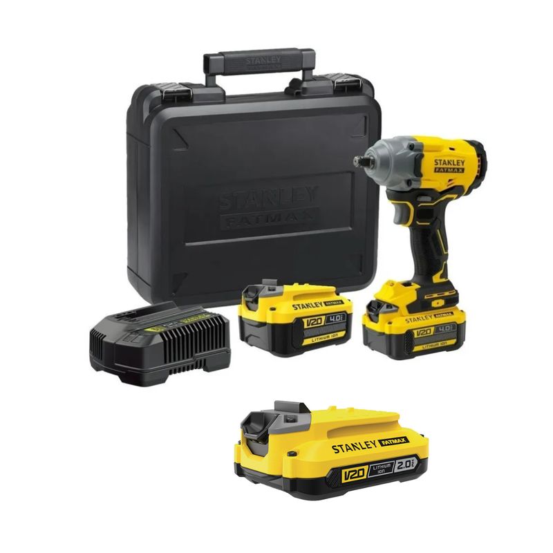 STANLEY - Llave De Impacto Inalámbrica 20v De 12 Stanley Sbw920m2k-b3