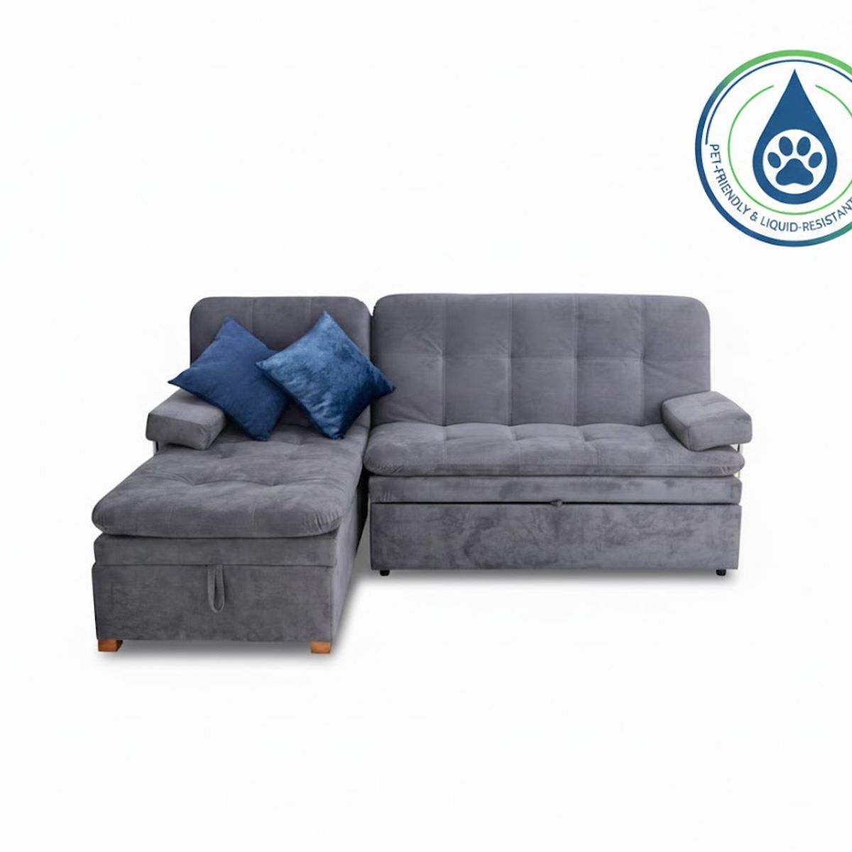 GENERICO - Muebles Modernos sofá cama en L Sala Pequeña con Sofá esquinero Gris