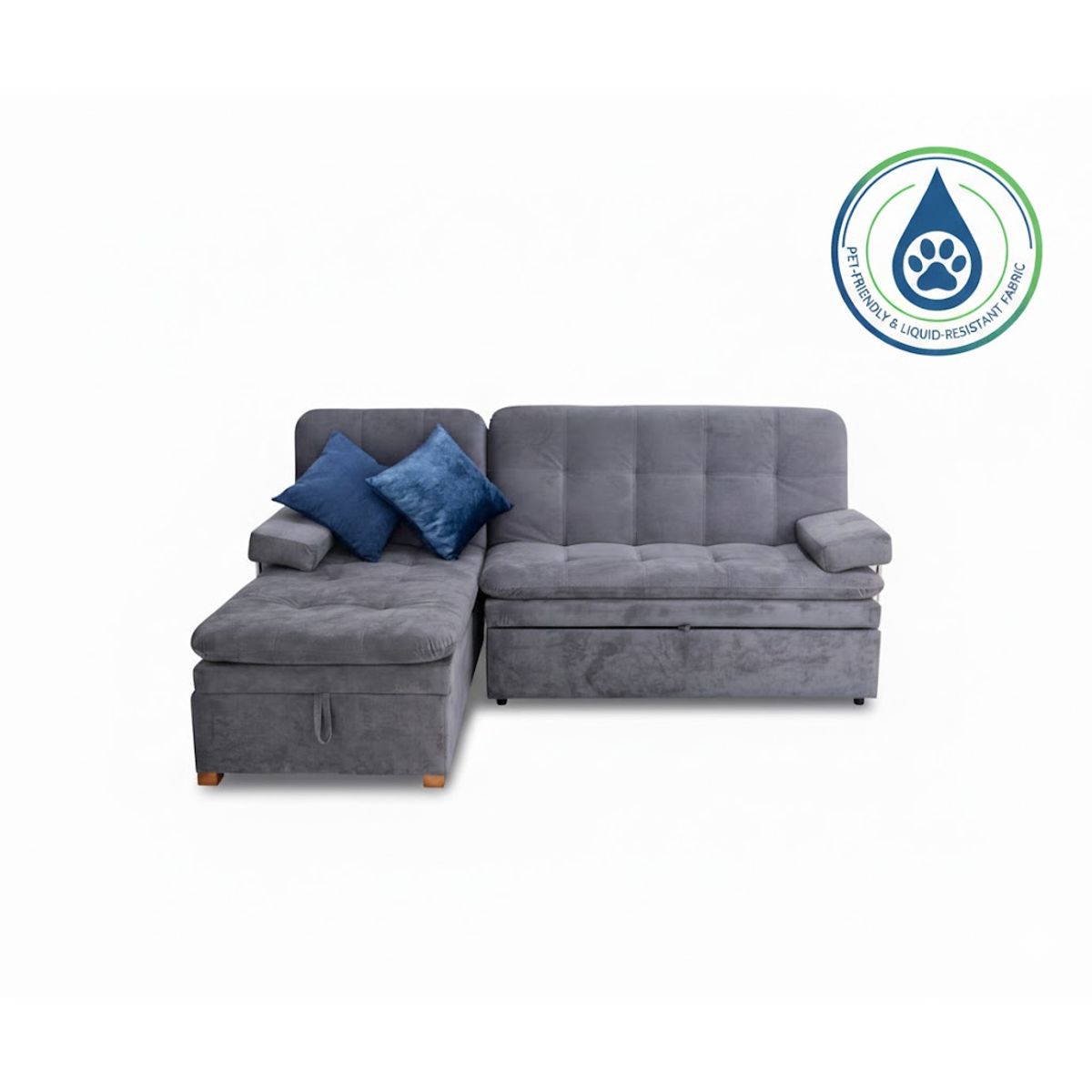 GENERICO - Muebles Modernos sofá cama en L Sala Pequeña con Sofá esquinero Gris