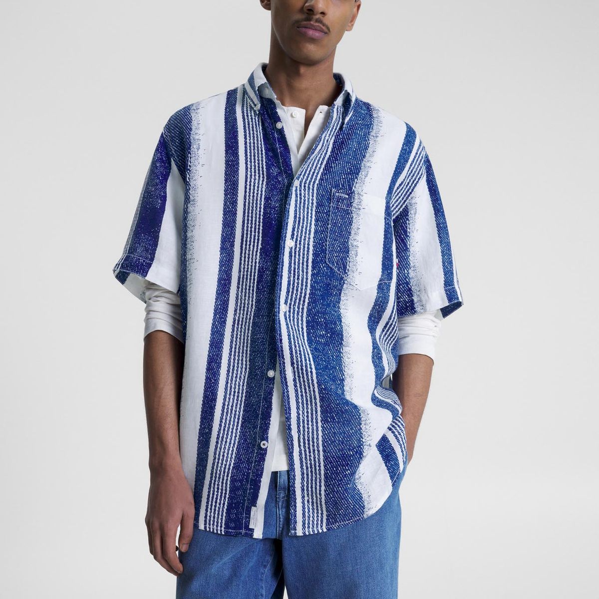 TOMMY HILFIGER - Camisa De Rayas Verticales Hombre  Tommy Hilfiger