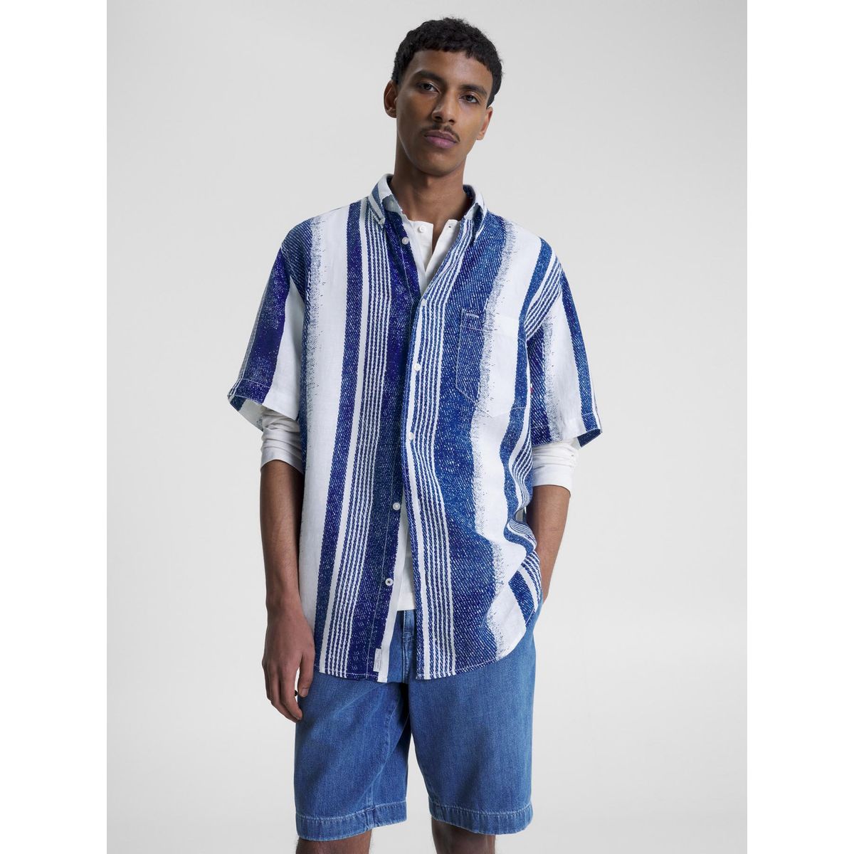 TOMMY HILFIGER - Camisa De Rayas Verticales Hombre  Tommy Hilfiger