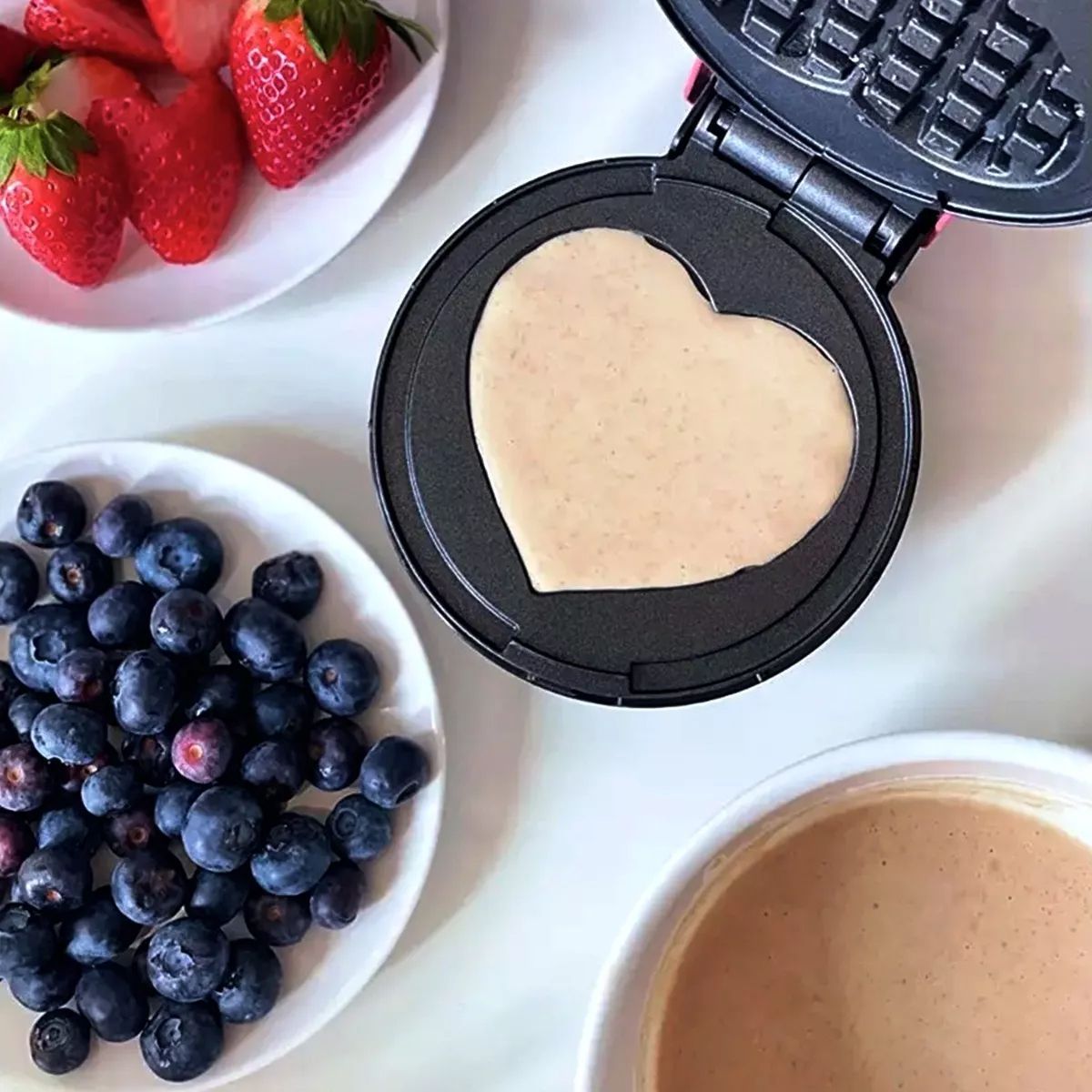 ENFANT'ASY - Mini Waflera Eléctrica Antiadherente Forma Corazón Personal.-