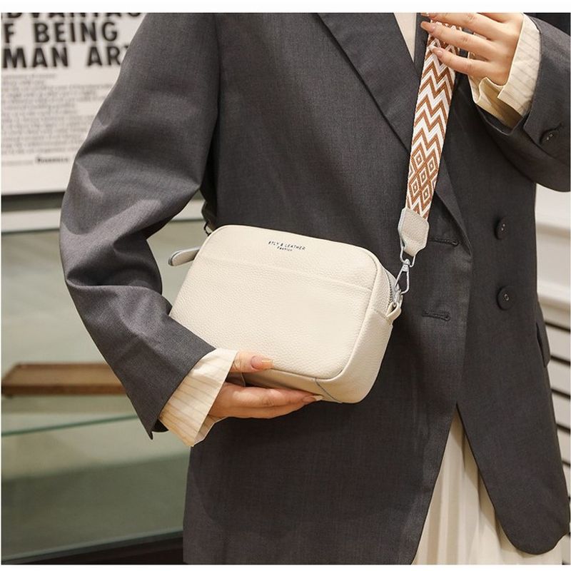 Bolso Bandolera Cuero Mujer Color Azul GENERAL