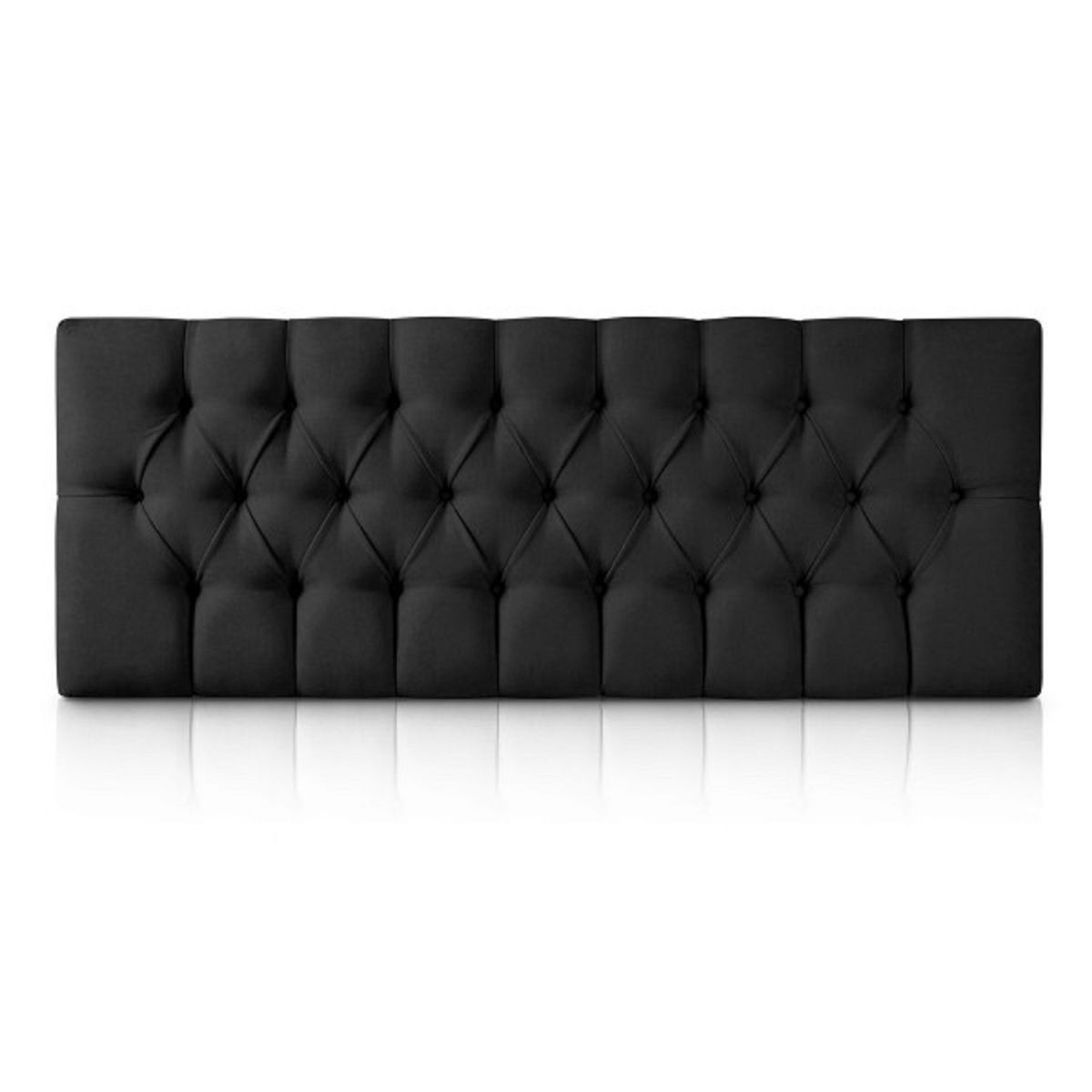 BANZAY - Cabecero Cama Sencilla Capitoneado Tela - Negro