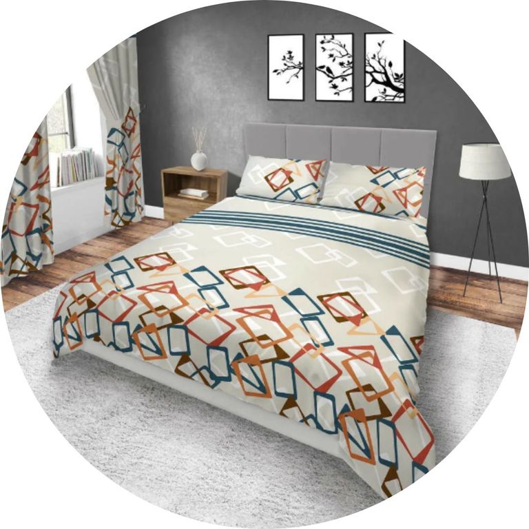 JUEGO DE SÁBANAS ANDES KING BLANCO VERDE BORDADO