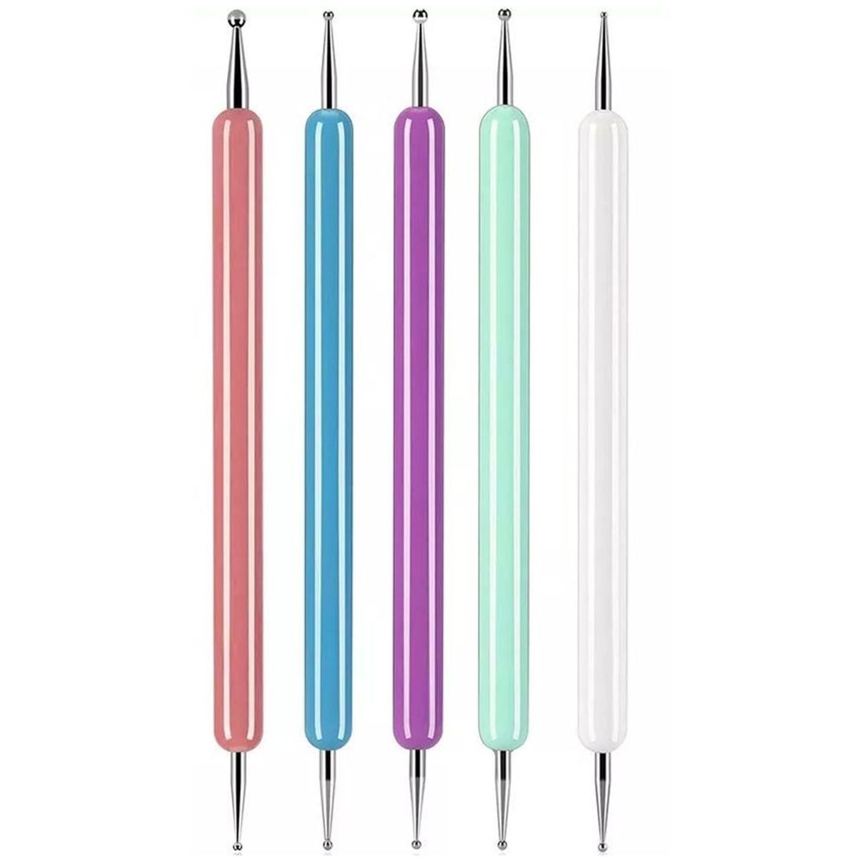 GENERICO - Kit de 5 punzones/punteros para manicura/pedicura