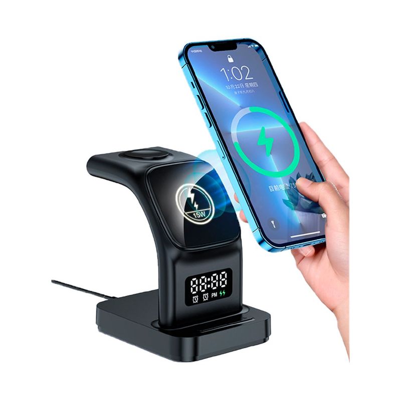 GENERICO - Cargador Inalámbrico Carga Rapida 3 in 1 Universal