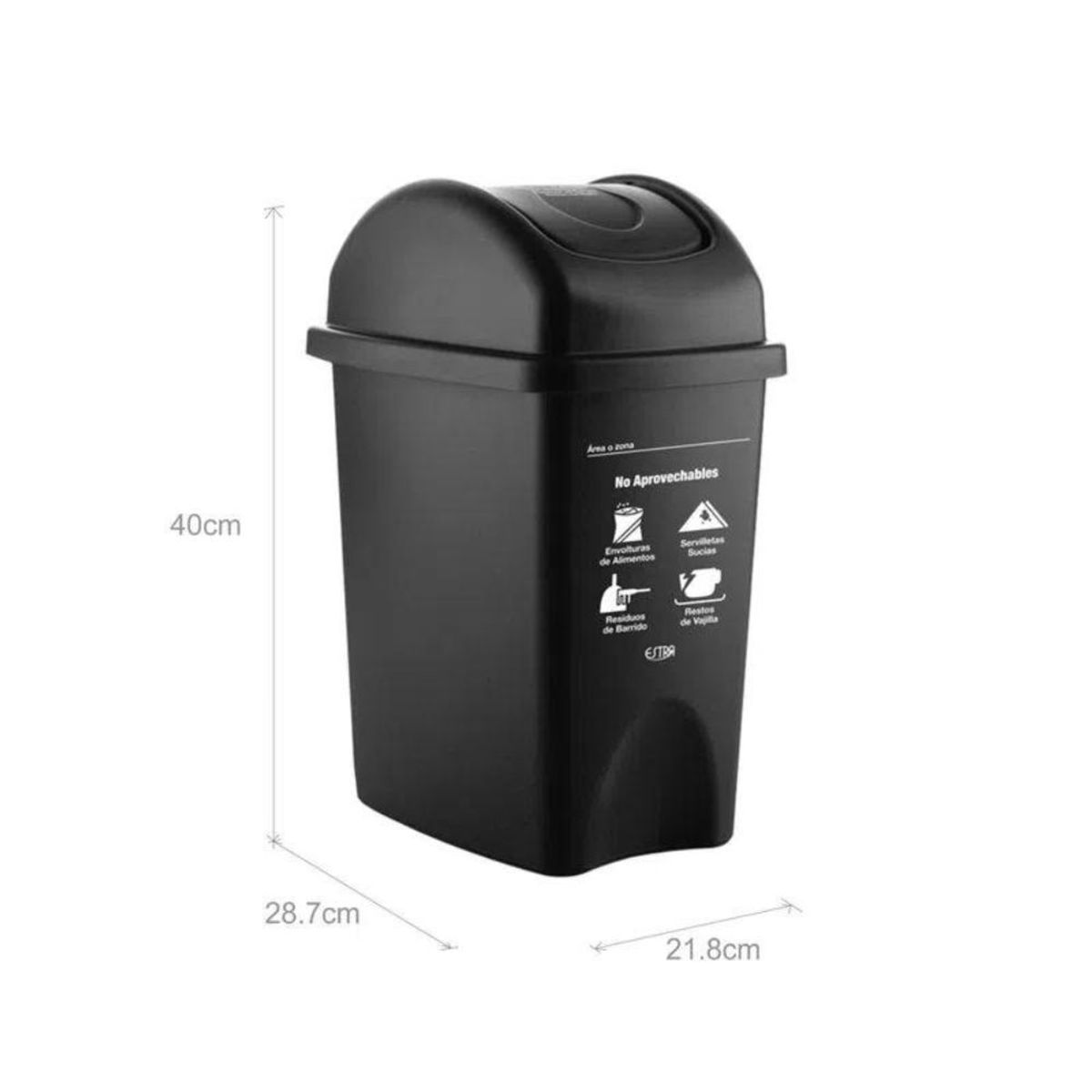 ESTRA - Estra Caneca Vaiven Curva 10 Lt Negra Marcada