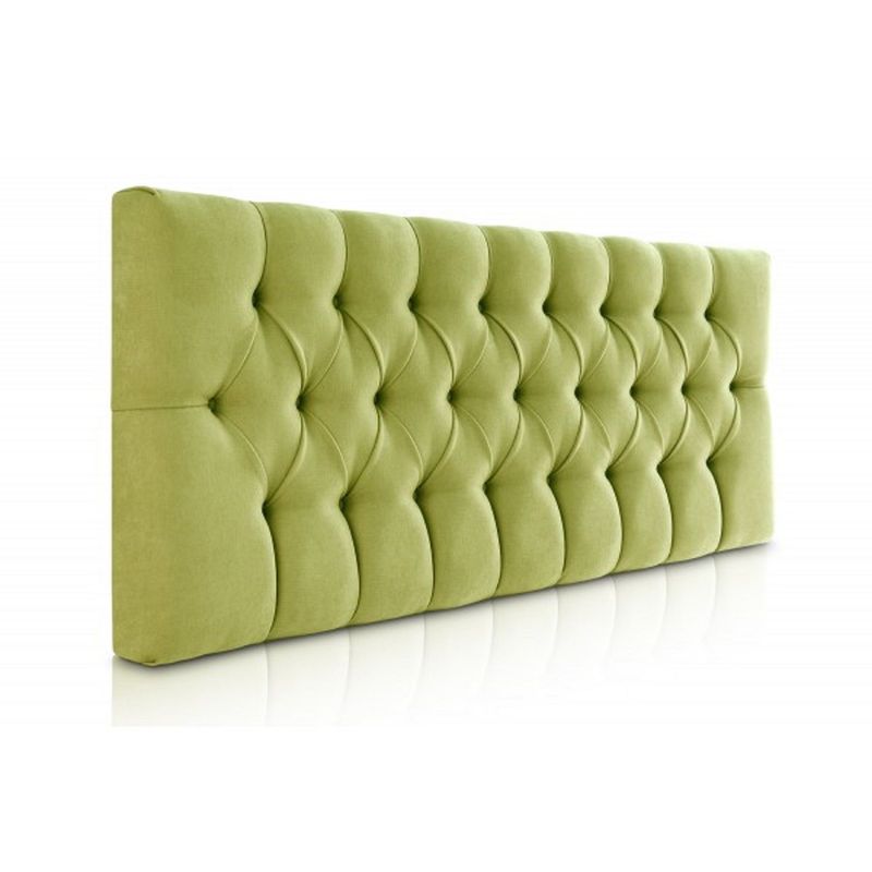 BANZAY - Cabecero Cama Sencilla Capitoneado Tela - Verde Pistacho