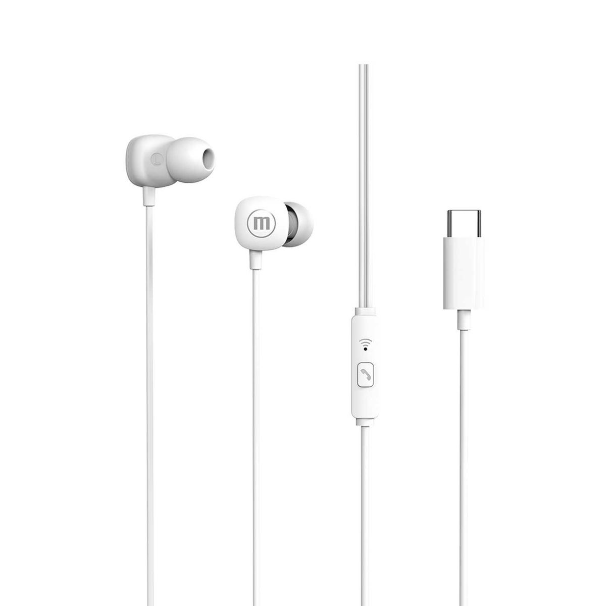 MAXELL - MAXELL  AUDIFO SQUAREUSB-C IN EAR EARPHONES WHITE