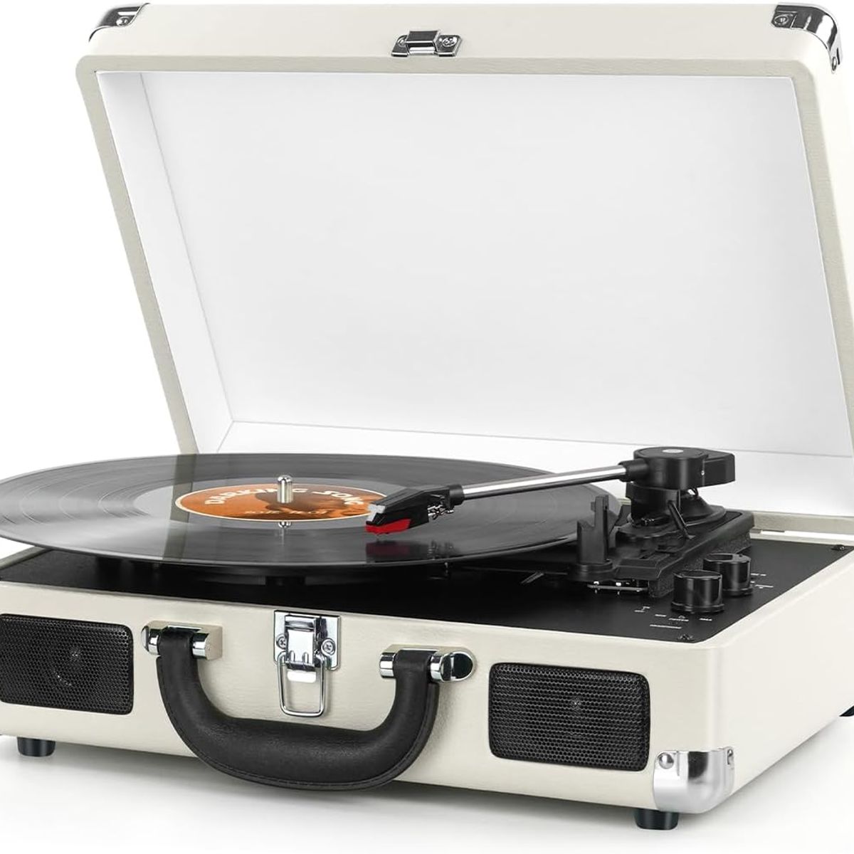 BR - Tocadiscos Portátil Con Parlantes Y Bluetooth Retrolife