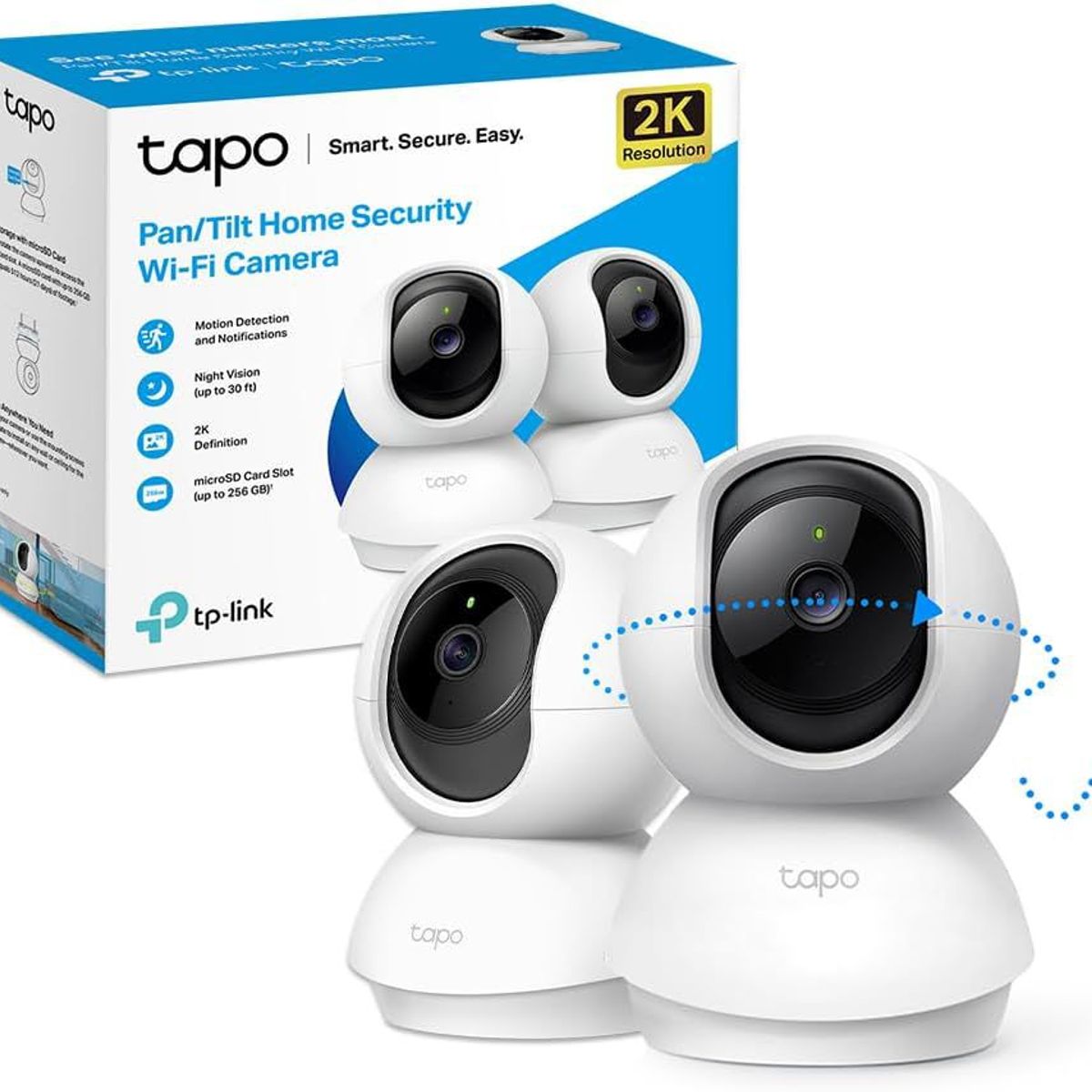 TP LINK - 2-Pack TP-Link Tapo C210 - Cámara IP WiFi 360° Cámara de Vigilancia 2K 3MP